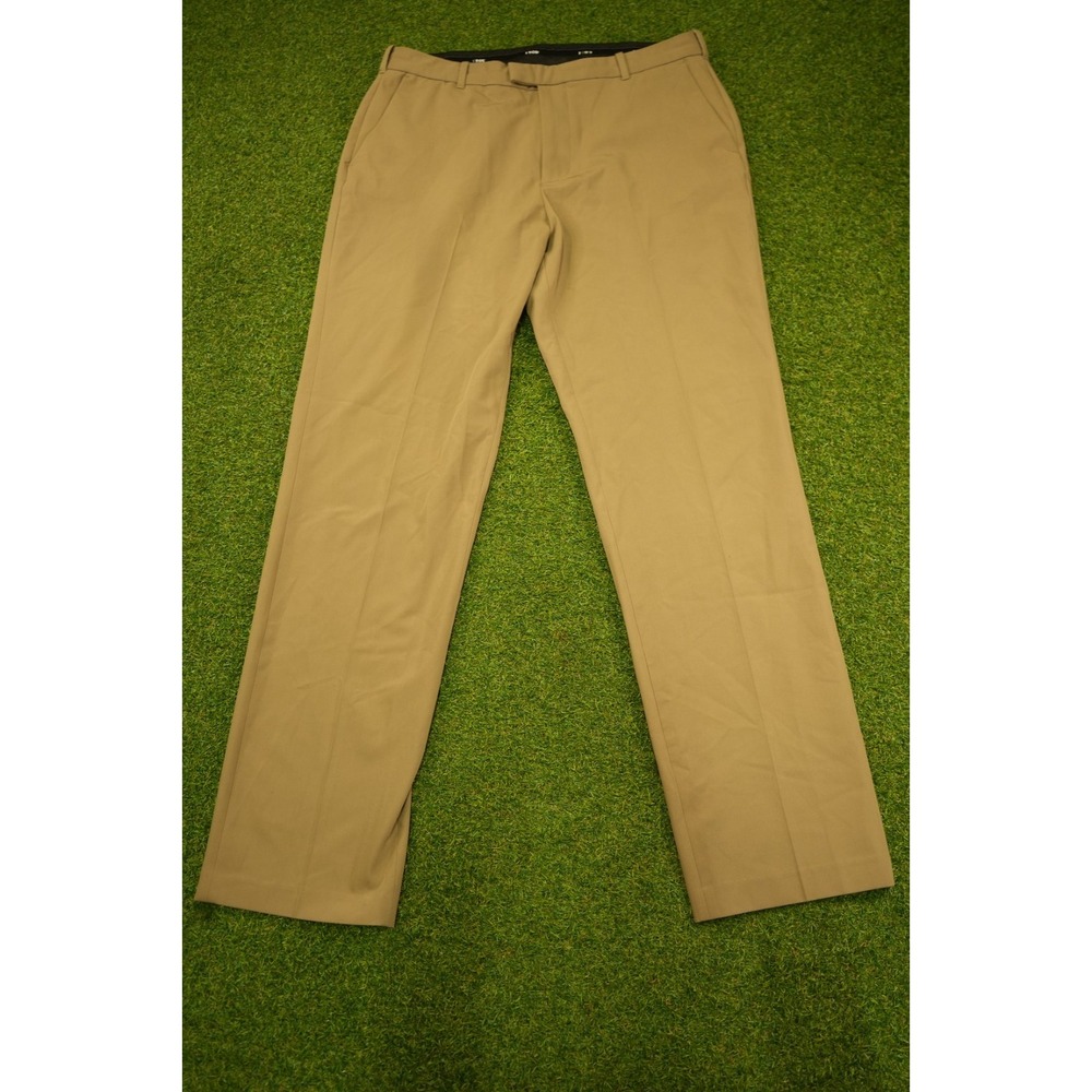 IZOD Dress Pants Mens 36x34‎ Brown Stretch Pockets Straight Leg Formal Business